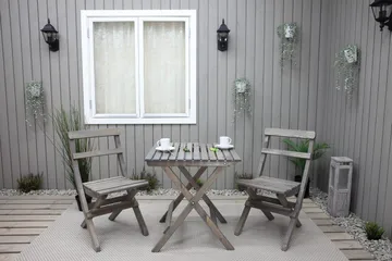 Edilma Hopfällbart Klappbord Cafébord och Utebord 65 cm Furu - Grå - Utemöbler - Trädgårdsbord & Utebord - Cafebord