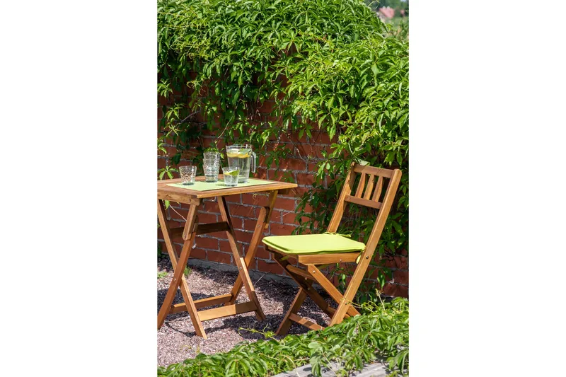 Finlay Hopfällbart Cafébord och Kaffebord 60 cm Trä Akacia - Ljusbrun - Utemöbler - Trädgårdsbord & Utebord - Cafebord