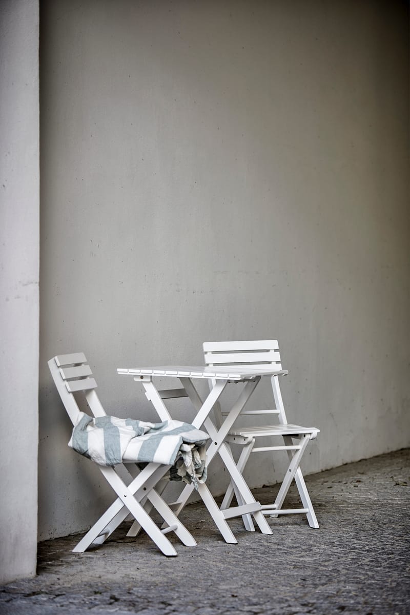 Cafébord Hillerstorp Åre Vit 58 x 58 cm - Vit - Utemöbler - Trädgårdsbord & Utebord - Cafebord