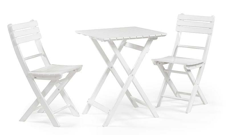 Cafébord Hillerstorp Åre Vit 58 x 58 cm - Vit - Utemöbler - Trädgårdsbord & Utebord - Cafebord