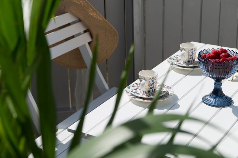 Cafébord Hillerstorp Åre Vit 95 x 72 cm - Vit - Utemöbler - Trädgårdsbord & Utebord - Cafebord