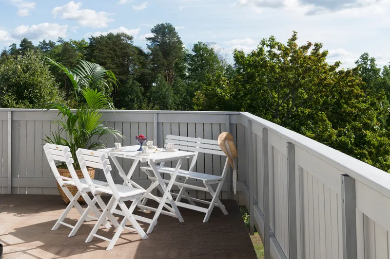 Cafébord Hillerstorp Åre Vit 95 x 72 cm - Vit - Utemöbler - Trädgårdsbord & Utebord - Cafebord