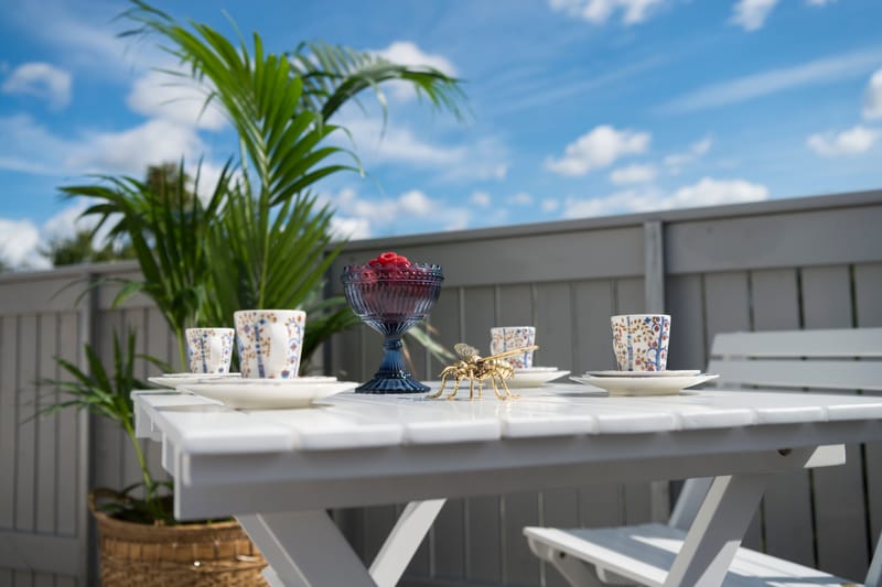 Cafébord Hillerstorp Åre Vit 95 x 72 cm - Vit - Utemöbler - Trädgårdsbord & Utebord - Cafebord