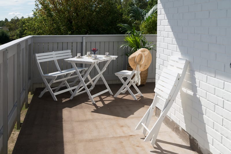 Cafébord Hillerstorp Åre Vit 95 x 72 cm - Vit - Utemöbler - Trädgårdsbord & Utebord - Cafebord