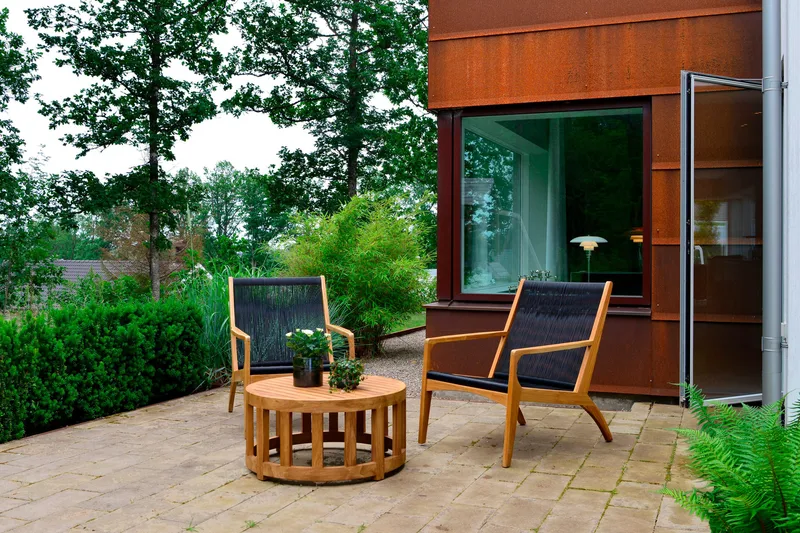Hillerstorp Himmelsnäs Runt Soffbord Utomhus 80 cm Teak - Brun - Utemöbler - Trädgårdsbord & Utebord - Cafebord