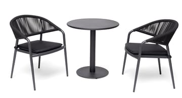 Hillerstorp Näsby Cafébord 70 cm Rund - Svart - Utemöbler - Trädgårdsbord & Utebord - Cafebord