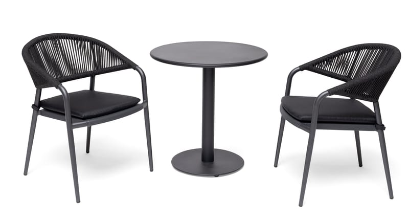 Hillerstorp Näsby Cafébord 70 cm Rund - Svart - Utemöbler - Trädgårdsbord & Utebord - Cafebord