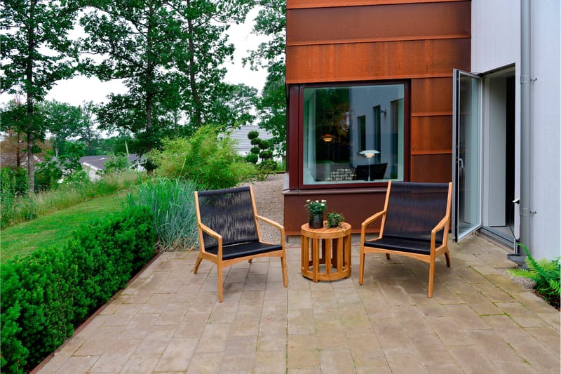 Himmelsnäs Runt Sidobord och Blombord 50 cm Trä - Brun - Utemöbler - Trädgårdsbord & Utebord - Cafebord