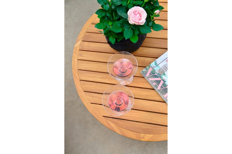 Himmelsnäs Runt Soffbord Utomhus 80 cm Teak - Brun - Utemöbler - Trädgårdsbord & Utebord - Cafebord