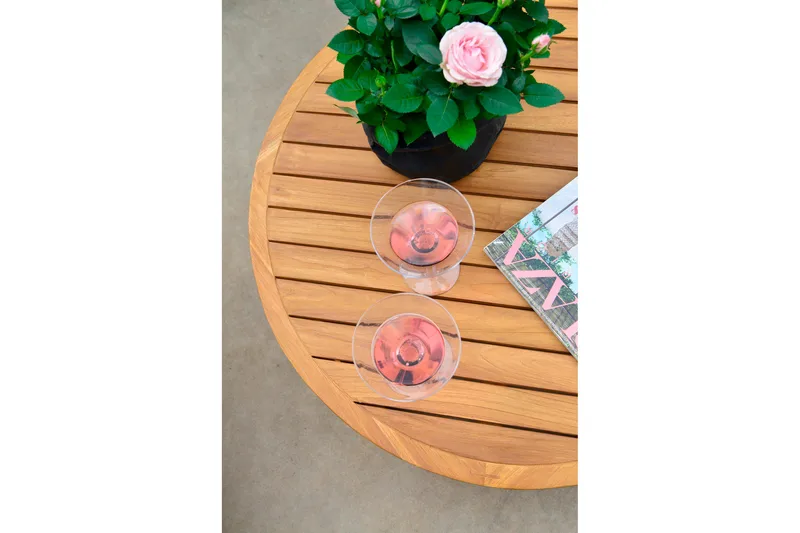 Himmelsnäs Runt Soffbord Utomhus 80 cm Teak - Brun - Utemöbler - Trädgårdsbord & Utebord - Cafebord