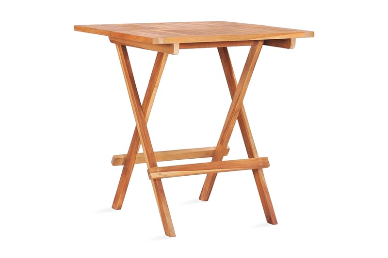 Hopfällbart cafébord 60x60x65 cm massiv teak - Brun - Cafebord