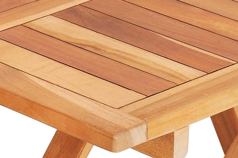 Hopfällbart cafébord 60x60x65 cm massiv teak - Brun - Utemöbler - Trädgårdsbord & Utebord - Cafebord