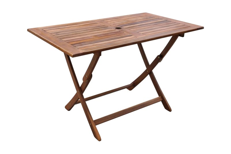 Hopfällbart trädgårdsbord 120x70x75 cm massivt akaciaträ - Brun - Cafebord
