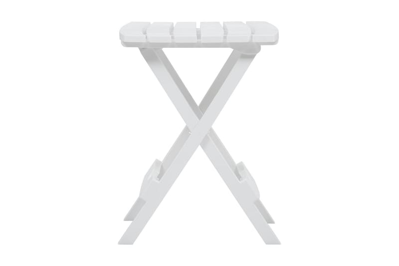 Hopfällbart trädgårdsbord 45,5x38,5x50 cm vit - Vit - Utemöbler - Trädgårdsbord & Utebord - Cafebord
