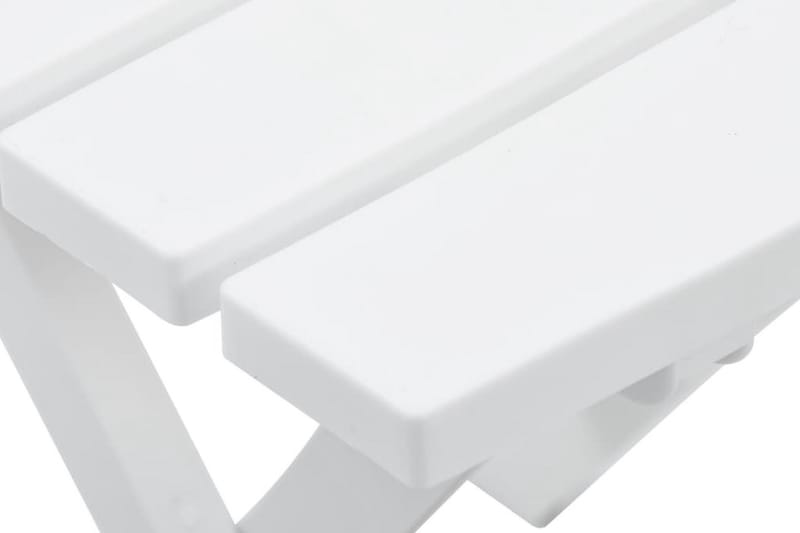 Hopfällbart trädgårdsbord 45,5x38,5x50 cm vit - Vit - Cafebord