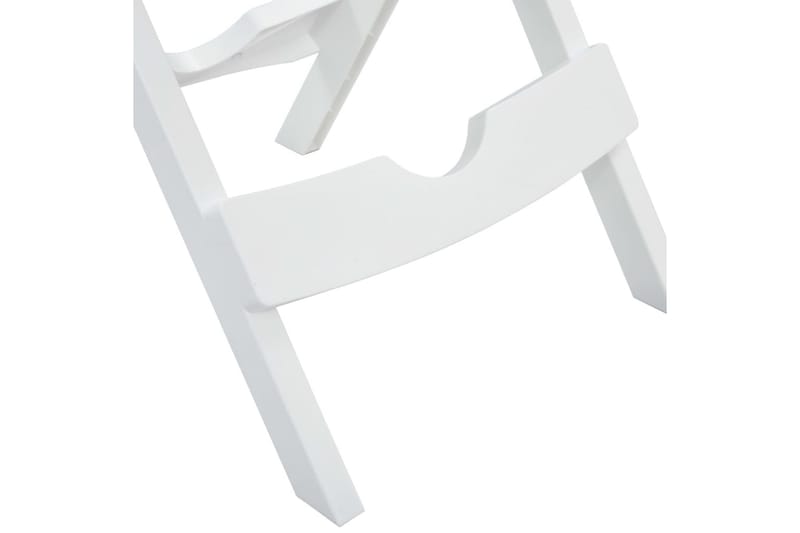 Hopfällbart trädgårdsbord 45,5x38,5x50 cm vit - Vit - Utemöbler - Trädgårdsbord & Utebord - Cafebord
