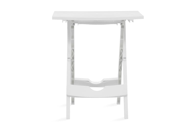 Hopfällbart trädgårdsbord 45,5x38,5x50 cm vit - Vit - Utemöbler - Trädgårdsbord & Utebord - Cafebord