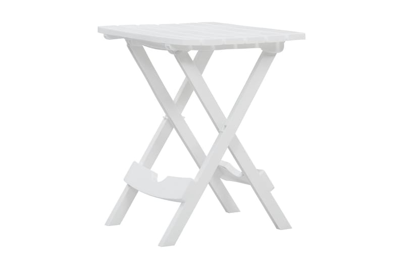 Hopfällbart trädgårdsbord 45,5x38,5x50 cm vit - Vit - Utemöbler - Trädgårdsbord & Utebord - Cafebord
