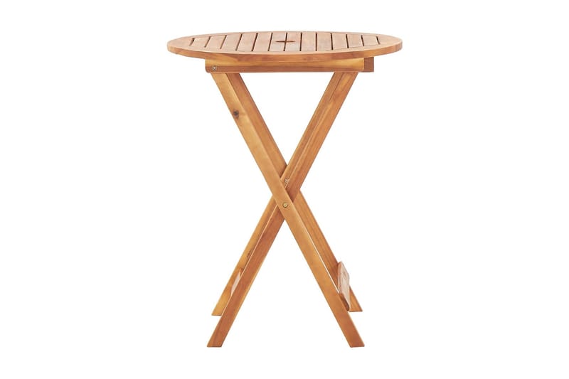 Hopfällbart trädgårdsbord 60x75 cm massivt akaciaträ - Brun - Cafebord