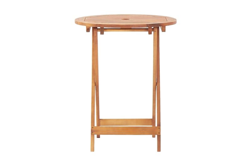Hopfällbart trädgårdsbord 60x75 cm massivt akaciaträ - Brun - Cafebord