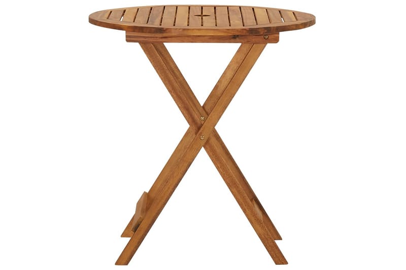 Hopfällbart trädgårdsbord 70 cm massivt akaciaträ - Brun - Cafebord