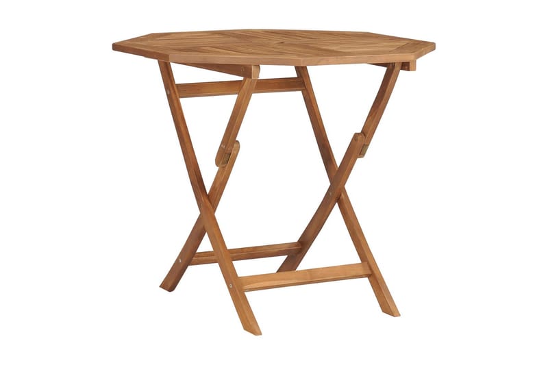 Hopfällbart trädgårdsbord 85x85x76 cm massiv teak - Brun - Cafebord