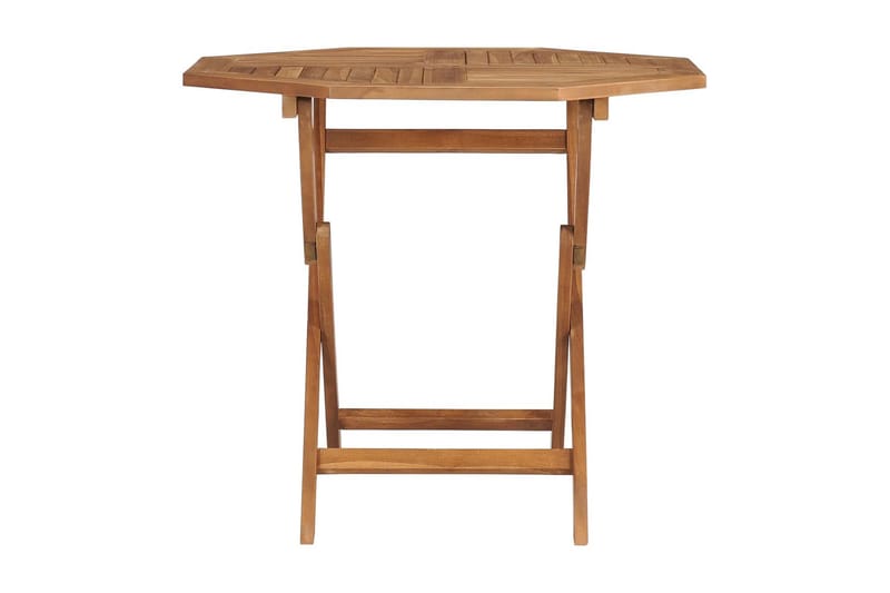 Hopfällbart trädgårdsbord 85x85x76 cm massiv teak - Brun - Cafebord