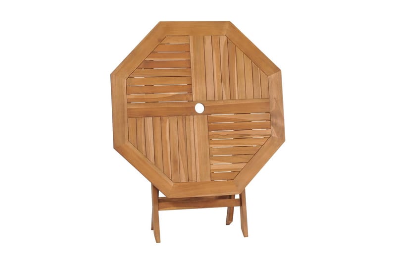 Hopfällbart trädgårdsbord 85x85x76 cm massiv teak - Brun - Cafebord