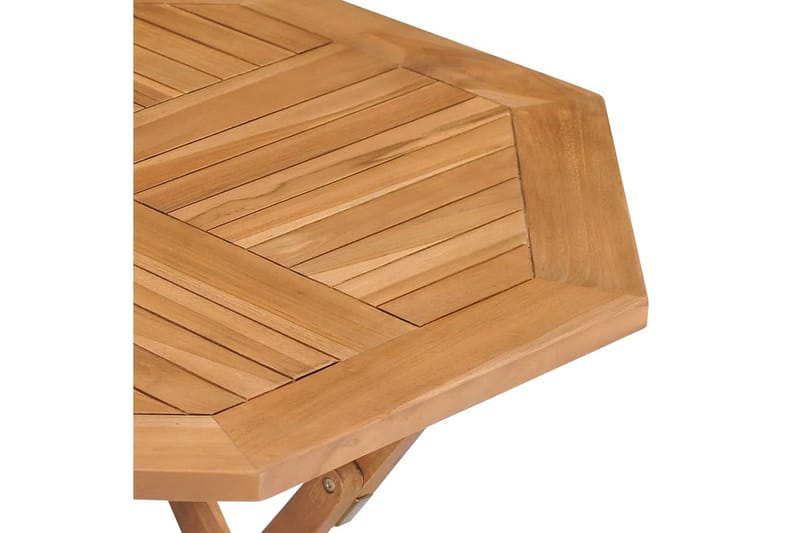 Hopfällbart trädgårdsbord 85x85x76 cm massiv teak - Brun - Cafebord
