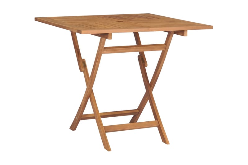 Hopfällbart trädgårdsbord 85x85x76 cm massiv teak - Brun - Cafebord