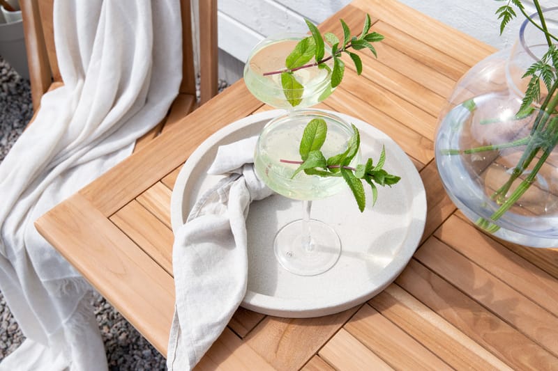KENYA Cafébord 70 cm Hopfällbar Beige - Venture Home - Cafebord
