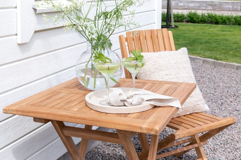 KENYA Cafébord 70 cm Hopfällbar Beige - Venture Home - Cafebord