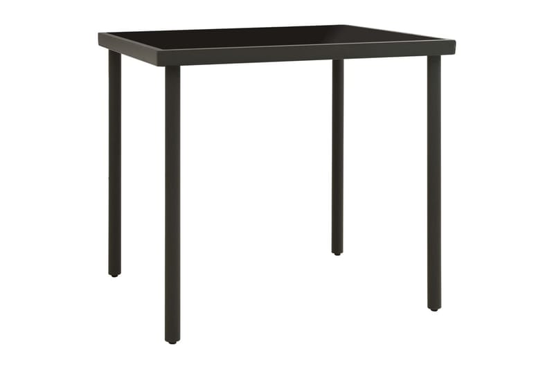 Matbord för trädgården antracit 80x80x72 cm glas och stål - Grå - Utemöbler - Trädgårdsbord & Utebord - Cafebord