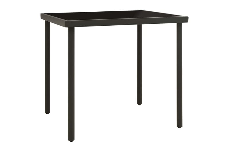 Matbord för trädgården antracit 80x80x72 cm glas och stål - Grå - Cafebord