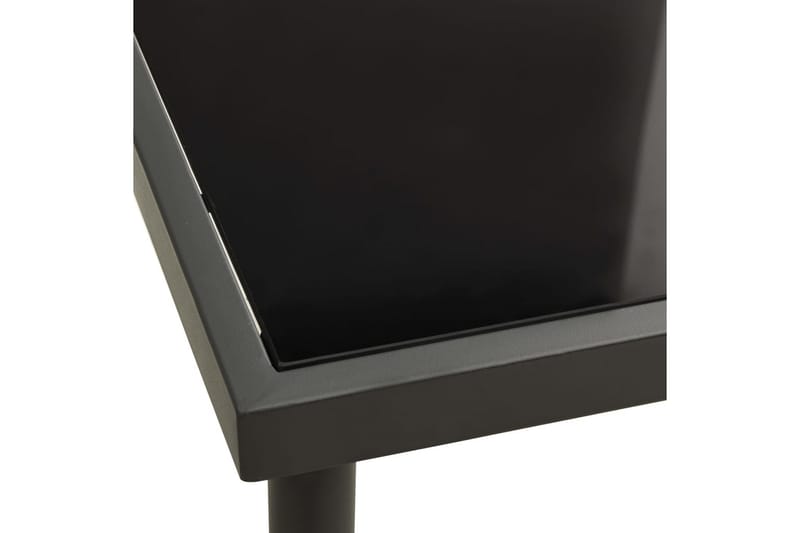Matbord för trädgården antracit 80x80x72 cm glas och stål - Grå - Utemöbler - Trädgårdsbord & Utebord - Cafebord