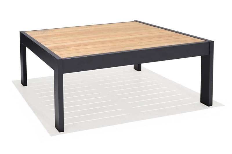 PALAU Cafébord 103 cm Grå/Teak - Cafebord