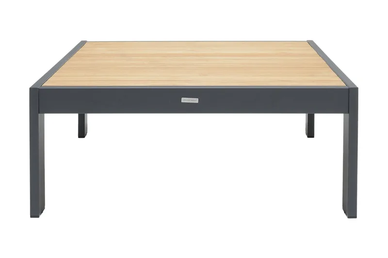 Palau Cafébord och Loungebord Utomhus 103 cm Teak Trä - Grå - Utemöbler - Trädgårdsbord & Utebord - Cafebord