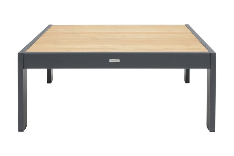 Palau Cafébord och Loungebord Utomhus 103 cm Teak Trä - Grå - Utemöbler - Trädgårdsbord & Utebord - Cafebord