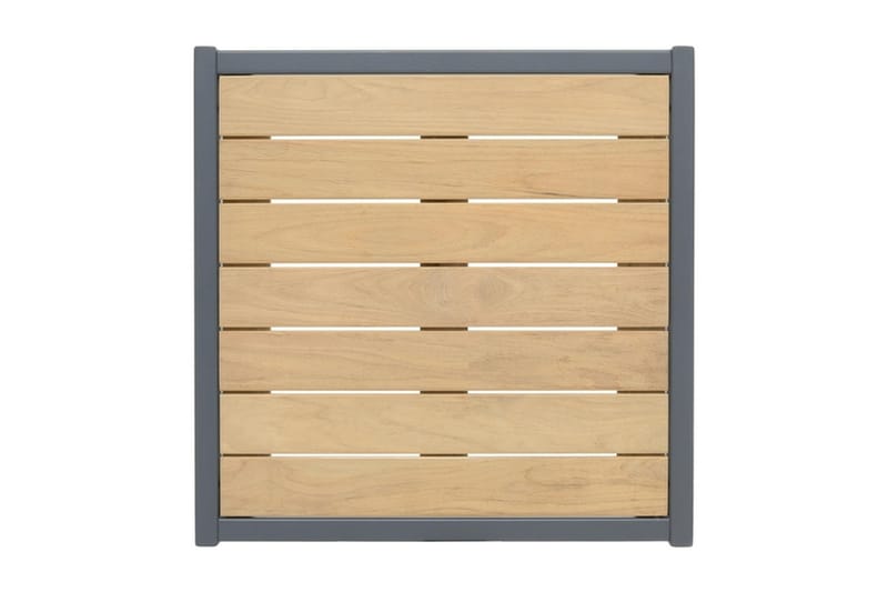 Palau Cafébord och Loungebord Utomhus 63 cm Teak Trä - Grå - Utemöbler - Trädgårdsbord & Utebord - Cafebord