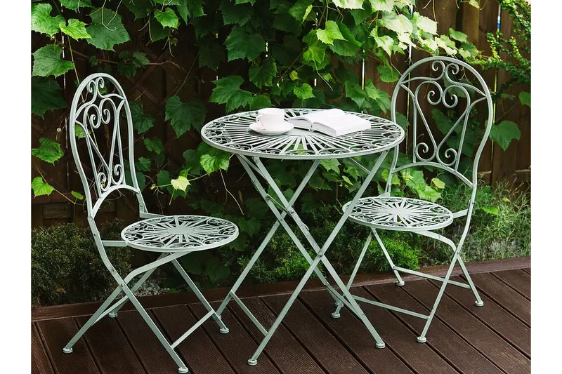 Piossasco Runt Hopfällbart Cafébord och Trädgårdsbord 60 cm - Grön - Utemöbler - Trädgårdsbord & Utebord - Cafebord