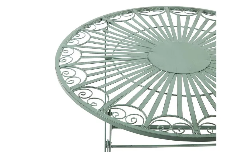 Piossasco Runt Hopfällbart Cafébord och Trädgårdsbord 60 cm - Grön - Utemöbler - Trädgårdsbord & Utebord - Cafebord