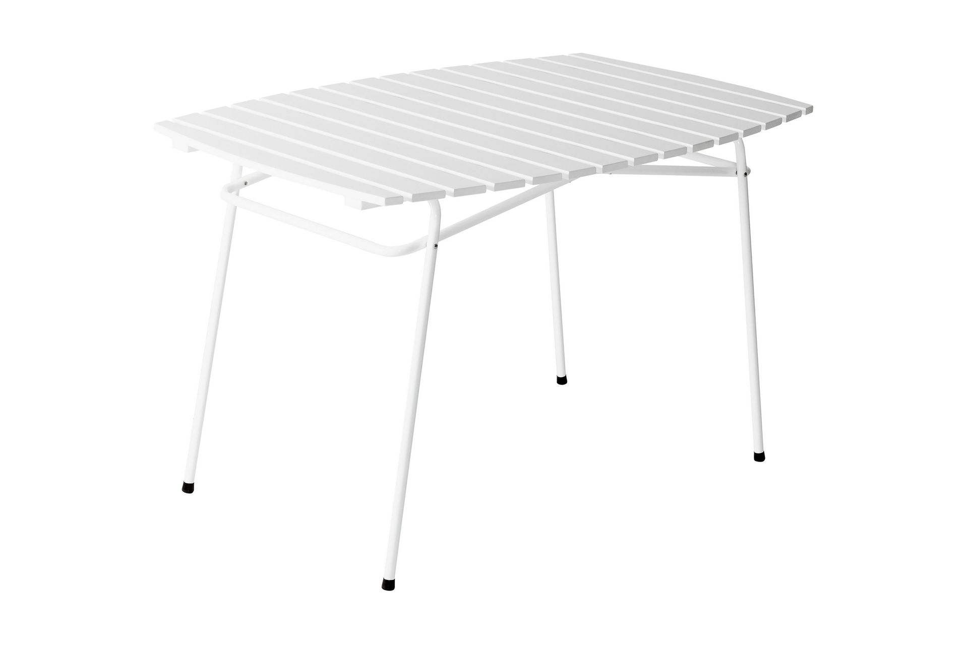 retro cafébord utomhus 120 cm trä - vit