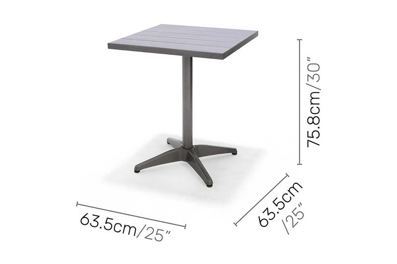 SOLANA Matbord 60 cm Grå - Cafebord