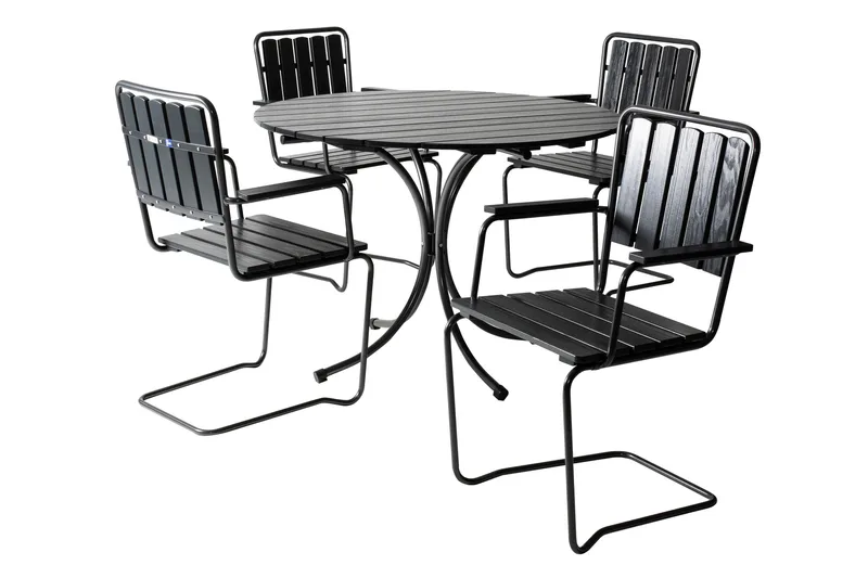 Suvisaari Runt Cafébord och Utebord 103 cm - Svart - Utemöbler - Trädgårdsbord & Utebord - Cafebord