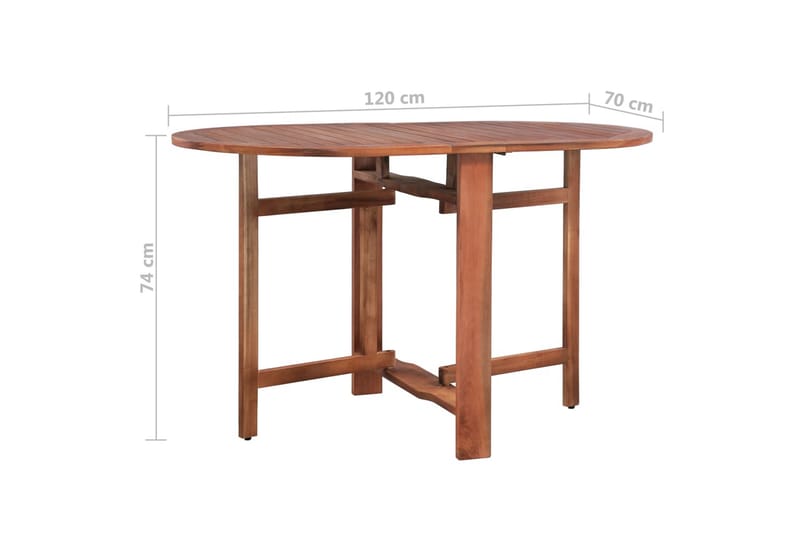 Trädgårdsbord 120x70x74 cm massivt akaciaträ - Brun - Utemöbler - Trädgårdsbord & Utebord - Cafebord