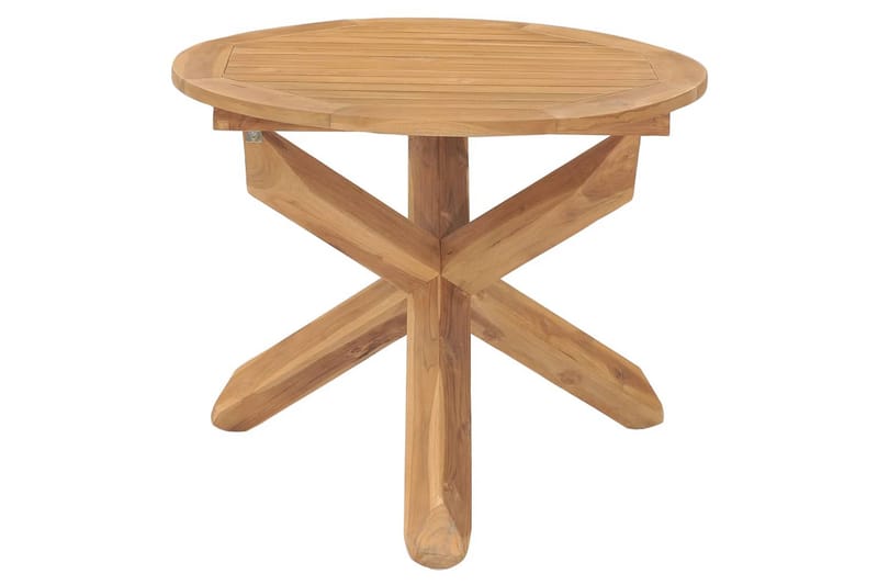 Trädgårdsbord Ã˜90x75 cm massiv teak - Brun - Utemöbler - Trädgårdsbord & Utebord - Cafebord