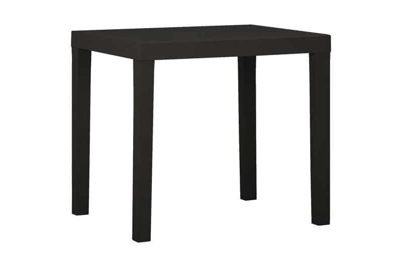 Trädgårdsbord antracit 79x65x72 cm plast - Grå - Cafebord