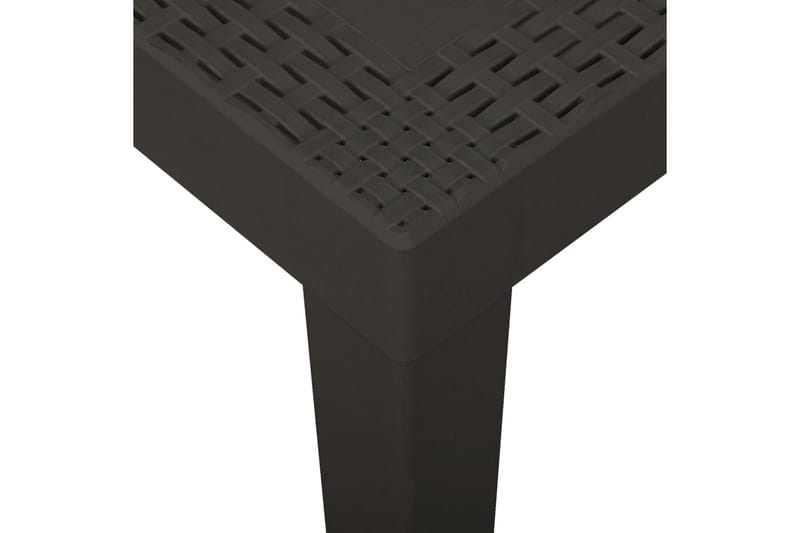 Trädgårdsbord antracit 79x65x72 cm plast - Grå - Utemöbler - Trädgårdsbord & Utebord - Cafebord