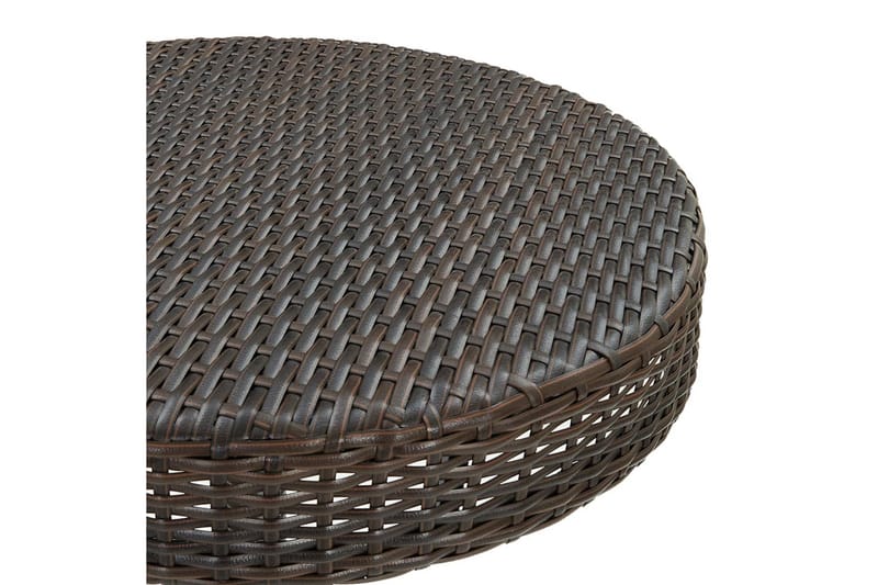 Trädgårdsbord brun 60,5x106 cm konstrotting - Brun - Utemöbler - Trädgårdsbord & Utebord - Matbord ute