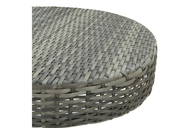 Trädgårdsbord grå 60,5x106 cm konstrotting - Grå - Matbord ute